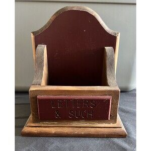 Letters & Such Wall/Counter Red Hand Painted Wood Letter Box